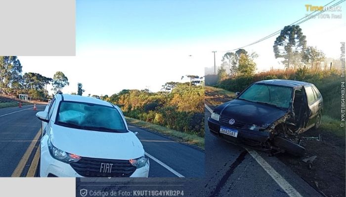 Pinhão- Colisão entre Gol e Strada deixa motorista gravemente ferido na PR-170